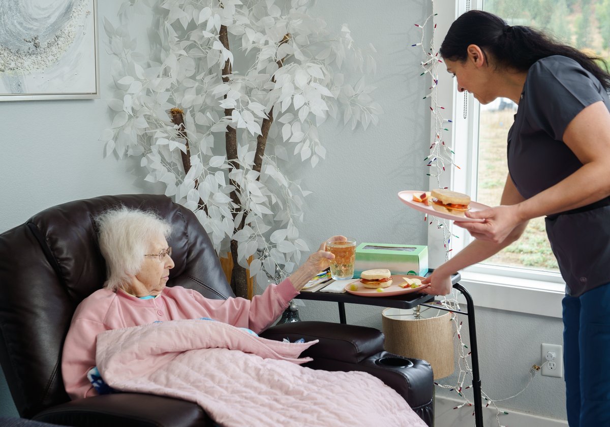 A Plus Quality AFH home exterior with landscaping